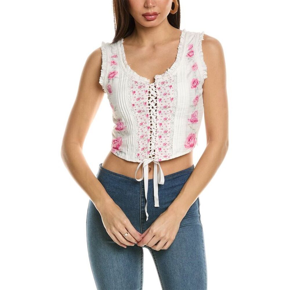 LoveShackFancy Corvelle Bustier Top